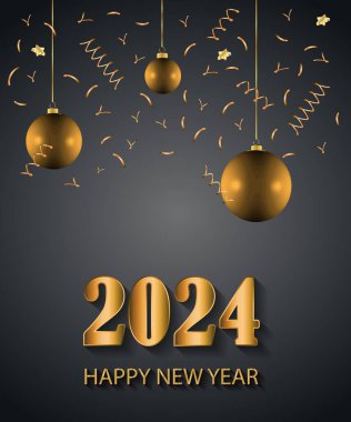 2024 Yeni Yıl Davetiyeleriniz, festival posterleriniz, tebrik kartlarınız için mutlu yıllar..