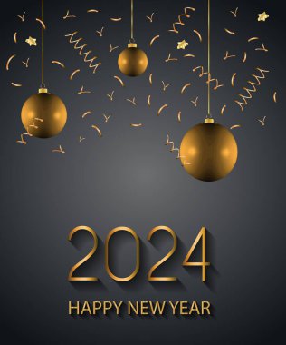 2024 Yeni Yıl Davetiyeleriniz, festival posterleriniz, tebrik kartlarınız için mutlu yıllar..
