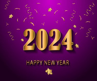 2024 Yeni Yıl Davetiyeleriniz, festival posterleriniz, tebrik kartlarınız için mutlu yıllar..