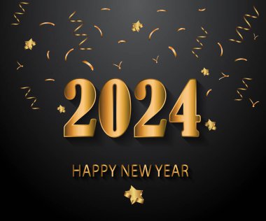 2024 Yeni Yıl Davetiyeleriniz, festival posterleriniz, tebrik kartlarınız için mutlu yıllar..