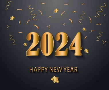2024 Yeni Yıl Davetiyeleriniz, festival posterleriniz, tebrik kartlarınız için mutlu yıllar..