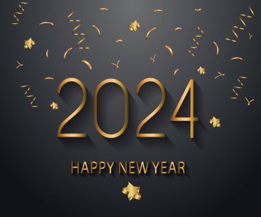 2024 Yeni Yıl Davetiyeleriniz, festival posterleriniz, tebrik kartlarınız için mutlu yıllar..