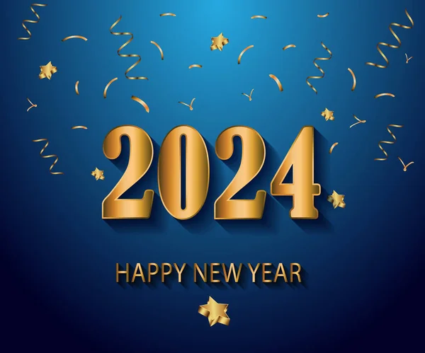 2024 Frohes Neues Jahr Als Hintergrund Für Ihre Saisonalen Einladungen Vektorgrafiken