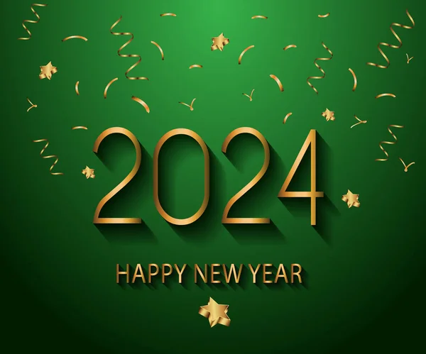 2024あなたの季節の招待状 お祝いのポスター 挨拶カードのための幸せな新年の背景 ストックイラスト