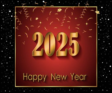 2025 Yeni Yıl Davetiyeleriniz, festival posterleriniz, tebrik kartlarınız için mutlu yıllar..