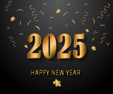 2025 Yeni Yıl Davetiyeleriniz, festival posterleriniz, tebrik kartlarınız için mutlu yıllar..