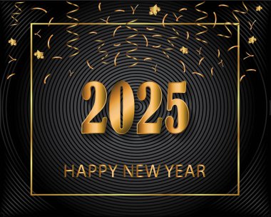 2025 Yeni Yıl Davetiyeleriniz, festival posterleriniz, tebrik kartlarınız için mutlu yıllar..