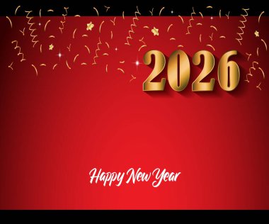 2026 Mutlu yeni yıl arkaplan afişleri mevsimlik davetiyeleriniz için festival afişleri.