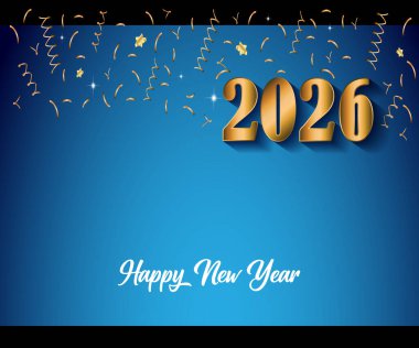 2026 Mutlu yeni yıl arkaplan afişleri mevsimlik davetiyeleriniz için festival afişleri.