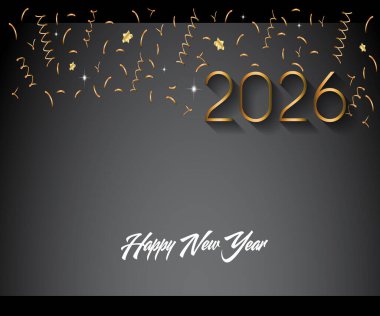 2026 Mutlu yeni yıl arkaplan afişleri mevsimlik davetiyeleriniz için festival afişleri.