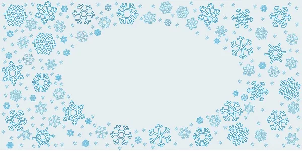 Holiday Card Merry Christmas Happy New Year Vector Background Snowflakes — Stock Vector