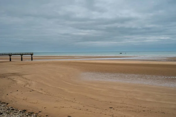 Пляж Омаха Вервіль Сюр Нормандія Франція — стокове фото