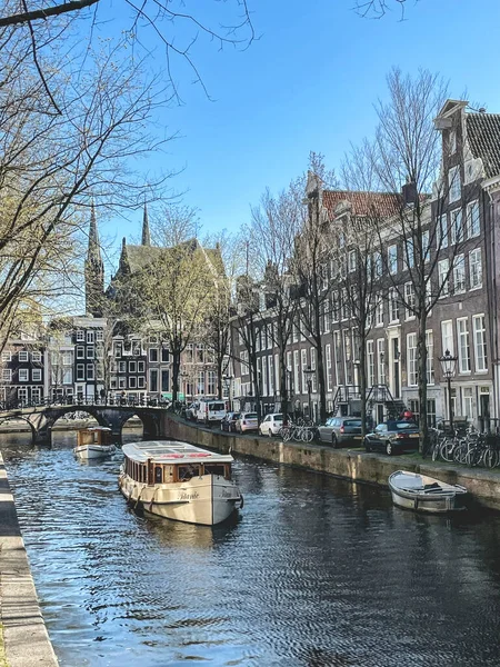 Kanály Architektura Amsterdamu Nizozemsko Března 2023 — Stock fotografie