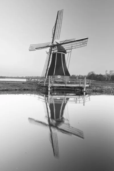Helper Holandský Větrný Mlýn Harenu Groningen Nizozemsko — Stock fotografie
