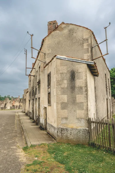 stock image The old runes of the town Oradour-sur-Glane in France.