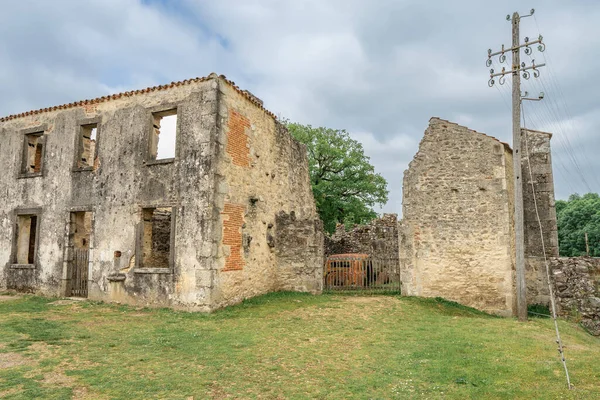 Fransa Nın Oradour Sur Glane Kentinin Eski Rünleri — Stok fotoğraf