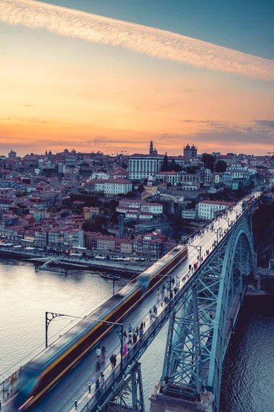 Miradouro Cidade Porto Durante Nascer Sol Porto Portugal 2023 — Fotografia de Stock