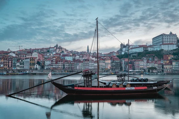 Het Centrum Van Porto Met Dorou Beroemde Boten Juni 2023 — Stockfoto
