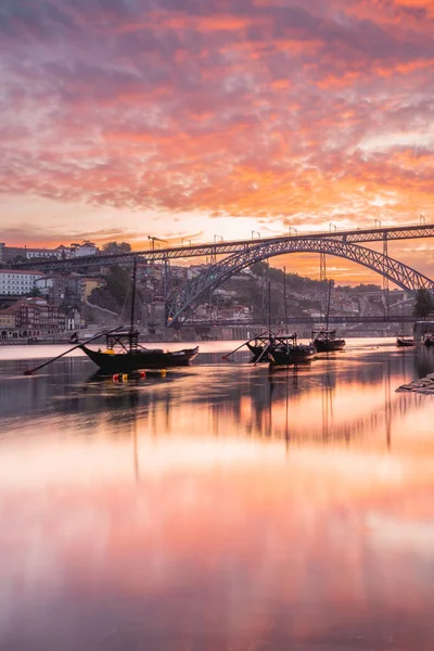 Centro Porto Com Dorou Famosos Barcos Juni 2023 — Fotografia de Stock