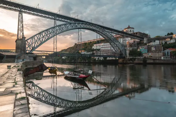 Most Ponte Luis Portugalském Portu Června 2023 — Stock fotografie