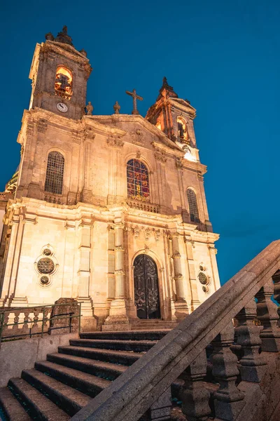 Святилище Богоматери Самейрской Ночью Брага Португалия 2023 Год — стоковое фото