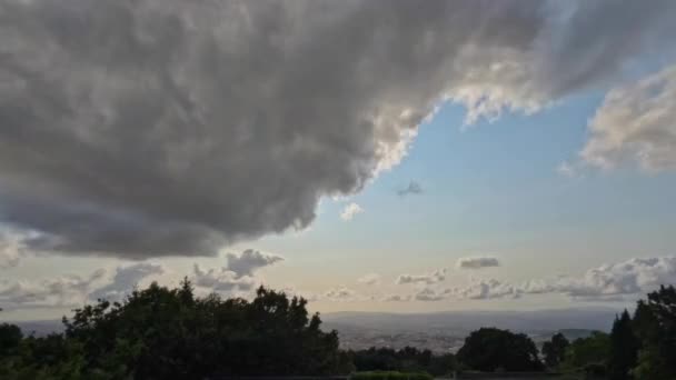 Zeitraffer Von Einem Bewölkten Sonnenuntergang Aus Braga Portugal — Stockvideo