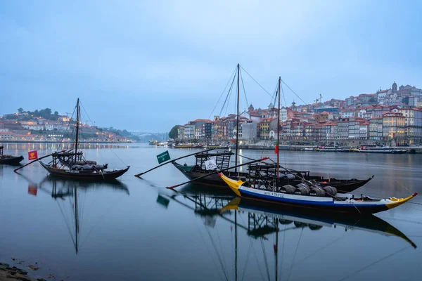 Porto Beroemde Rabelo Boten Porto Portugal Juli 2023 — Stockfoto