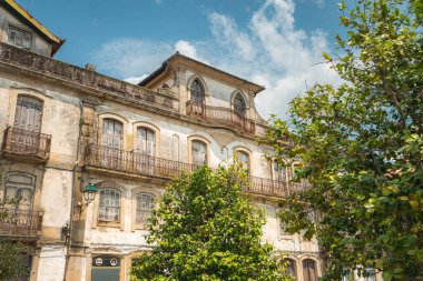 Ponte de Lima, Portekiz 'de sokaklar ve mimari. 20 Temmuz 2023.