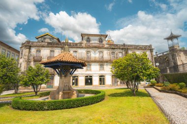 Ponte de Lima, Portekiz 'de sokaklar ve mimari. 20 Temmuz 2023.