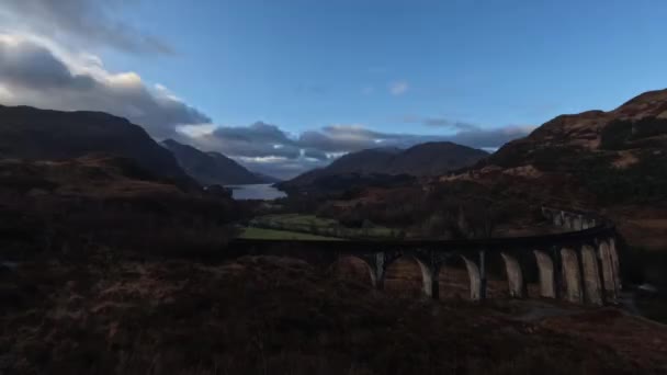 Timelapse Video Glenfinnan Viaduct Glenfinnan Szkocja — Wideo stockowe