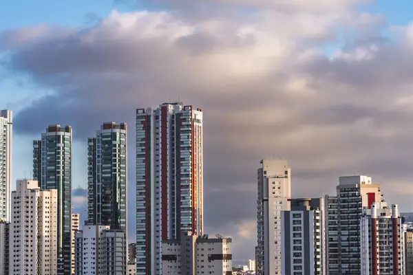 Molnig Kväll Över Skyline Tatuape Paulo Brasilien — Stockfoto