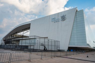 Corinthians Futbol Stadyumu. Paulo Brezilya 13 Mart 2024.