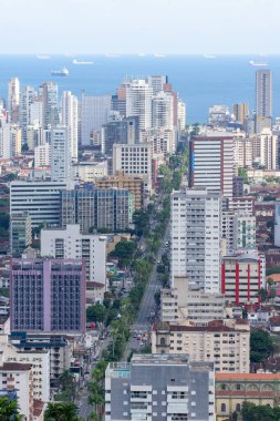 Santos 'un Skyline' ı, SP, Brezilya. 3 Nisan 2024.