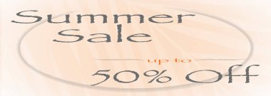 Banner for summer sale with a peach color background. clipart