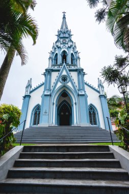 Petropolis 'in merkezindeki eski kilise, Rio de Janeiro, Brezilya. 29 Mayıs 2024.