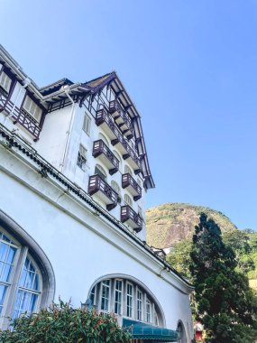 Quitandinha Sarayı, Petropolis, Rio de Janeiro, Brezilya 'daki tarihi bina. 30 Mayıs 2024.