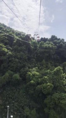 Telefrico de So Vicente. Brezilya, Sao Vicente 'den telgraflı araç. 2 Nisan 2024.
