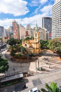 Paulo, Brezilya, 13 Ağustos 2024. Sırp mahallesinden panoramik manzara. 