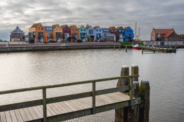 December 11, 2024. Stavoren, Netherlands.  The Beautifull Harbour and Center of Stavoren, Netherlands. clipart