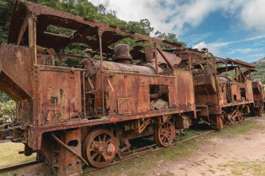 10 Mart 2025. Santo Andre SP Brezilya 'da terk edilmiş bir İngiliz tren istasyonu..