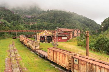10 Mart 2025. Santo Andre SP Brezilya 'da terk edilmiş bir İngiliz tren istasyonu..