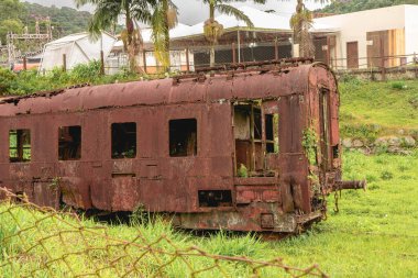 10 Mart 2025. Santo Andre SP Brezilya 'da terk edilmiş bir İngiliz tren istasyonu..