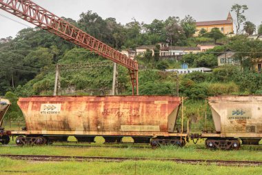10 Mart 2025. Santo Andre SP Brezilya 'da terk edilmiş bir İngiliz tren istasyonu..