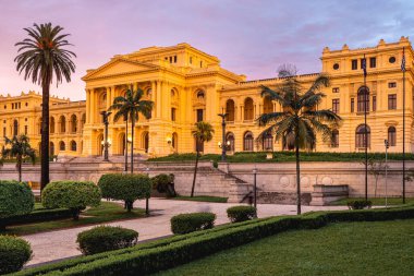 27 Mart 2025. Independence Park ve müzesinde günbatımı. Sao Paulo Brezilya.
