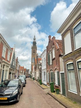 Edam 'ın eski merkezi, Hollanda. 16 Haziran 2025.