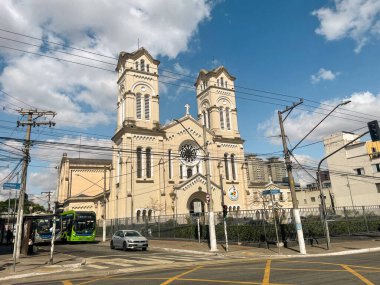 Brezilya 'nın Santana semtindeki eski kilise. Sao Paulo, Brezilya. 17 Eylül 2025.