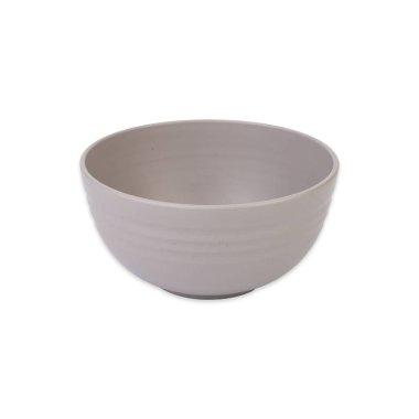 Grey bowl isolated over white background.