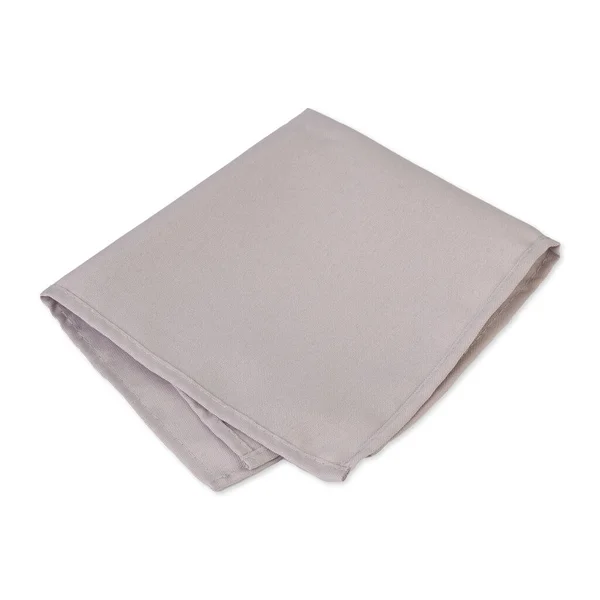 Folded Grey Tissue Napkin Isolated White Background — Stockfoto