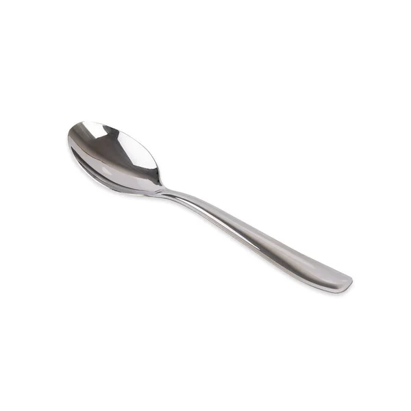 Metal Spoon Isolated White Background — Stock Photo, Image