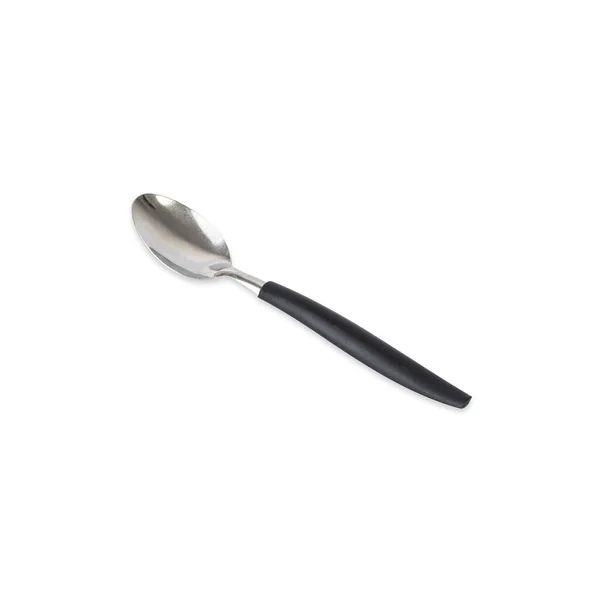 Metal Plastic Spoon Isolated White Background — Stock Photo, Image